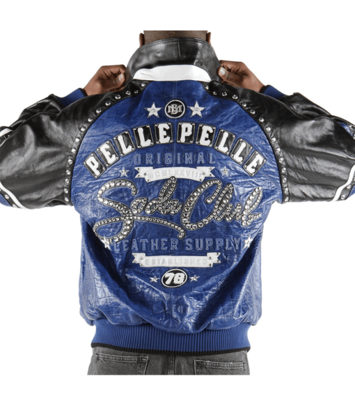 Pelle Pelle New Soda Club Blue Leather Jacket