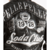 Pelle Pelle Soda Club Black Plush & Silver Leather Croc Jacket