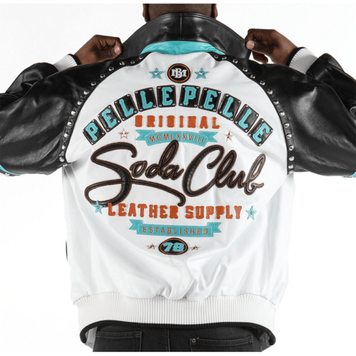 Pelle Pelle Men’s New Soda Club White Leather Jacket