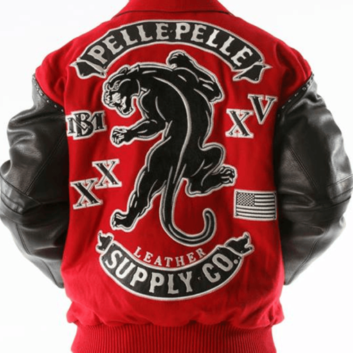 Pelle Pelle Panther Wool Red Jacket