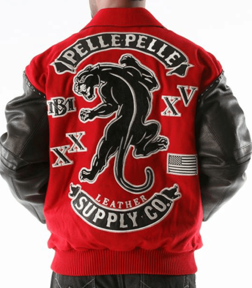 Pelle Pelle Panther Wool Red Jacket