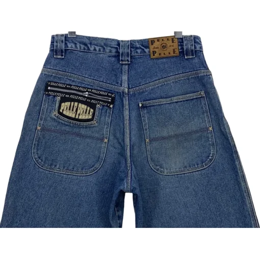 Pelle Pelle Patchwork Skateboards Blue Jeans Pants