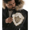 Pelle Pelle Platinum & Diamonds Fur Hood Black Jacket