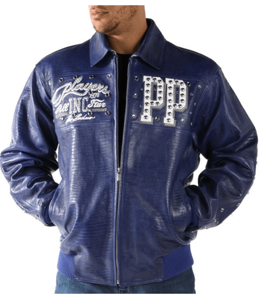 Pelle Pelle Players Inc. Blue Leather Jacket