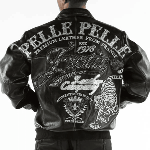 Pelle Pelle Premium Leather Est 1978 Exotic Black Jacket