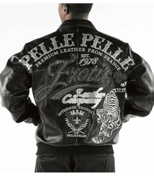 Pelle Pelle Premium Leather Est 1978 Exotic Black Jacket