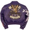 Pelle Pelle Purple American Bruiser Women Crop Leather Jacket