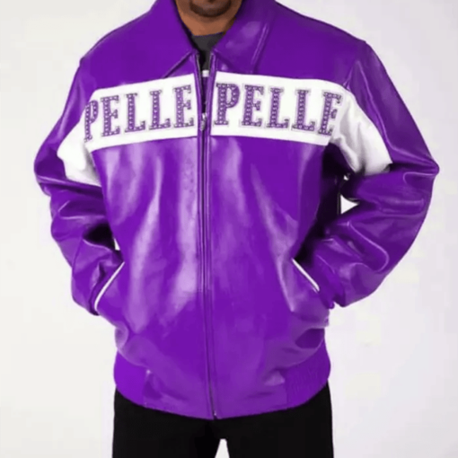 Pelle Pelle Purple White World’s Best 1978 Studded Jacket