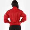 Pelle Pelle Quilted Nylon PU Trim Crimson Womens Red Jacket