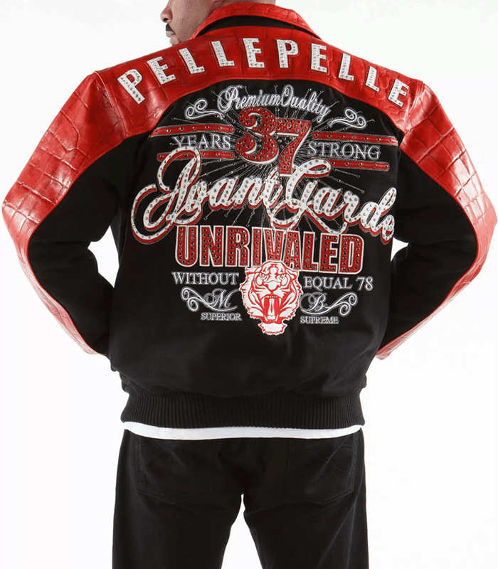 Pelle Pelle Red Black 37 Years Strong Avant Garde Jacket - PellePelle