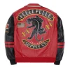 Pelle Pelle Red and Black Marc Buchanan Panther 1978 Supply Co. Leather Jacket For Men’s