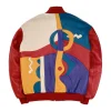Pelle Pelle Red and Multi Picasso Leather Jacket For Men's