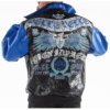Pelle Pelle Men’s Reign Supreme Blue Leather Jacket