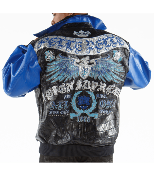 Pelle Pelle Men’s Reign Supreme Blue Leather Jacket