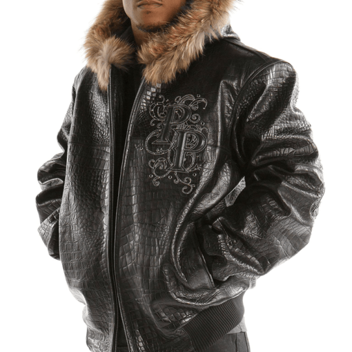 Pelle Pelle Shoulder Crest Black Leather Jacket