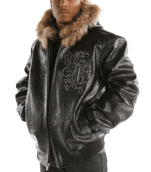 Pelle Pelle Shoulder Crest Black Leather Jacket