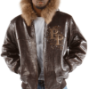 Pelle Pelle Shoulder Crest Brown Leather Jacket