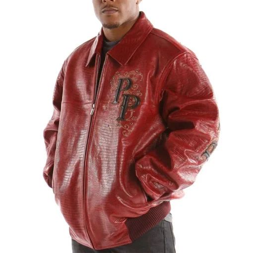 Pelle Pelle Shoulder Crest Red Leather Jacket