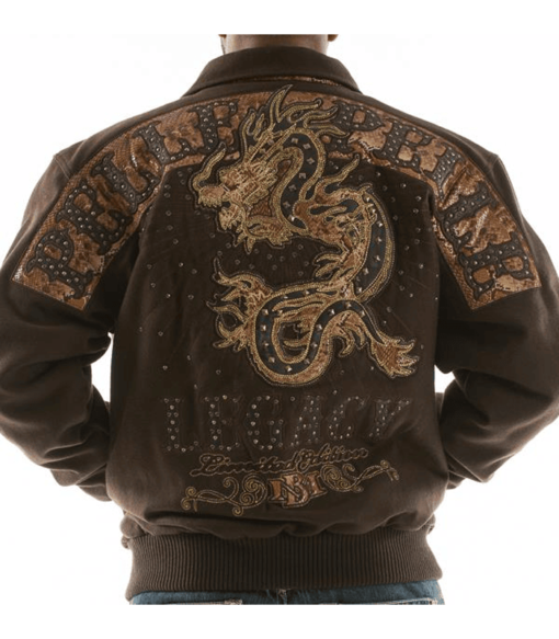 Pelle Pelle Snakeskin Dragon Brown Jacket