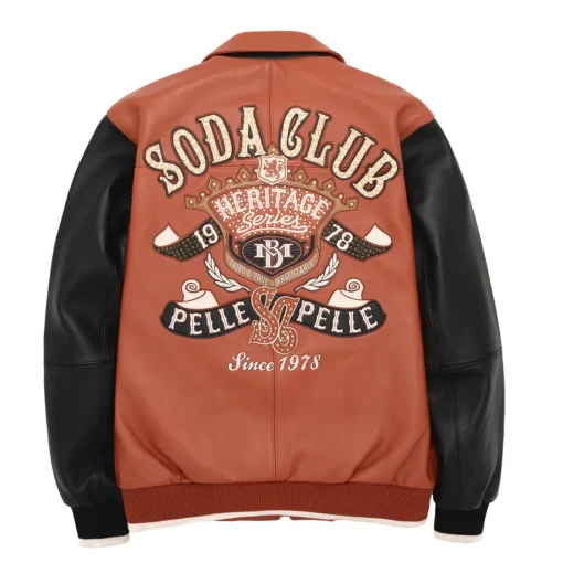 Pelle Pelle Soda Club Heritage Series MB 1978 Brown Real Leather Jacket