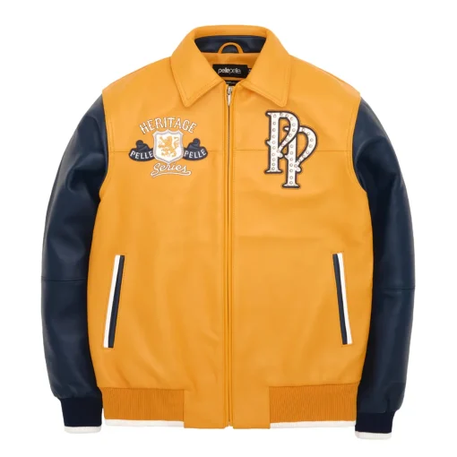 Pelle Pelle Soda Club Heritage Series MB 1978 Yellow Leather Jacket