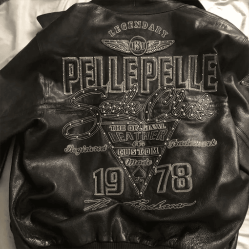 Pelle Pelle Soda Club Mens Black Leather Jacket