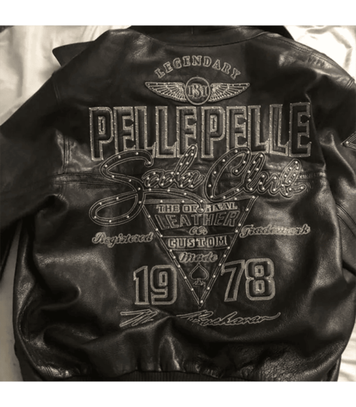 Pelle Pelle Soda Club Mens Black Leather Jacket