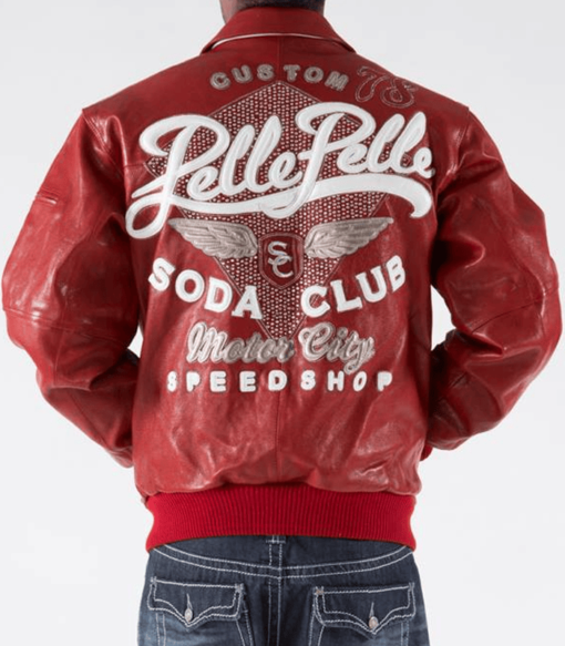 Pelle Pelle Men’s Soda Club Sportster Red Leather Jacket