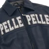 Pelle Pelle Soda Club Vintage Arches 1978 Navy Blue and Grey Genuine Leather Jacket