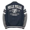 Pelle Pelle Soda Club Vintage Arches 1978 Navy Blue and Grey Leather Jacket
