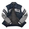 Pelle Pelle Soda Club Vintage Arches 1978 Navy Blue and Grey Real Leather Jacket