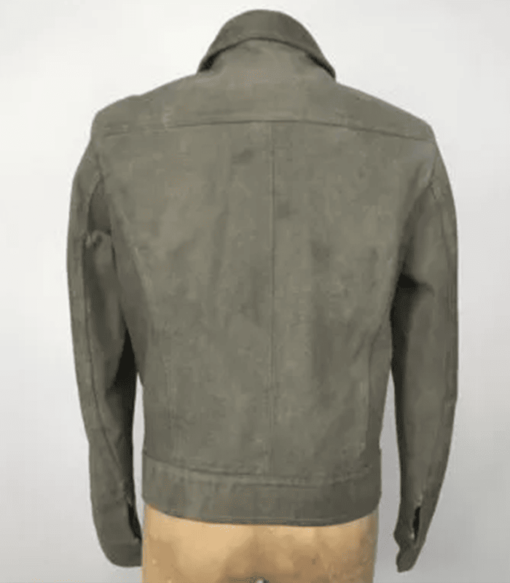 Pelle Pelle Italian Vintage Gray Suede Zip Up Jacket