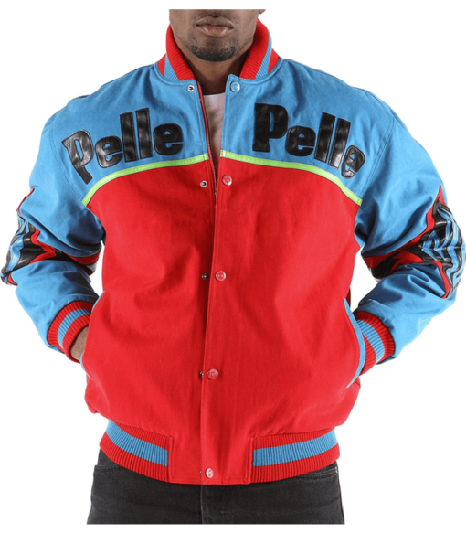 Pelle Pelle Throwback Soda Club Blue & Red Jacket