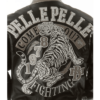 Come Out Fighting Pelle Pelle Tiger Black Leather Jacket