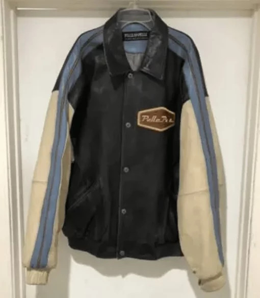 Pelle Pelle Varsity Bomber 90s Leather Jacket For Men