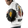 Pelle Pelle White Men’s Renegades Chief Keef Studded Top grain Leather Jacket