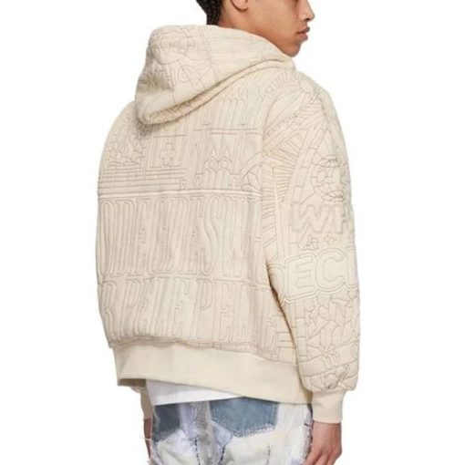 Pelle Pelle Who Decides War Cream Cotton Hoodie