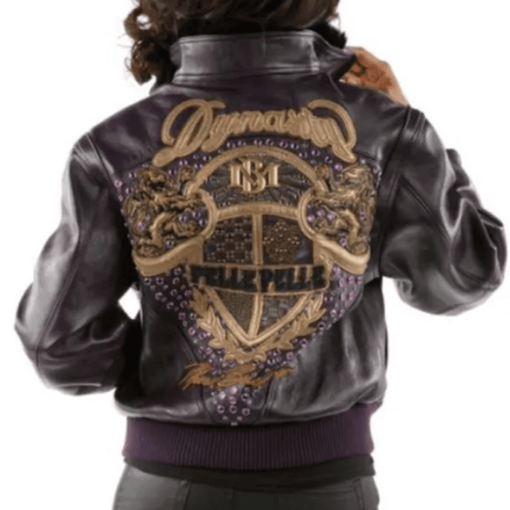 Pelle Pelle Women Dynasty Purple Leather Zippered Jacket