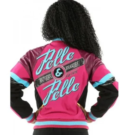 Pelle Pelle Women Pink Ladies Varsity Wool Jacket
