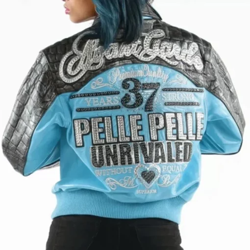 Pelle Pelle Women Turquoise Unrivaled Leather Jacket