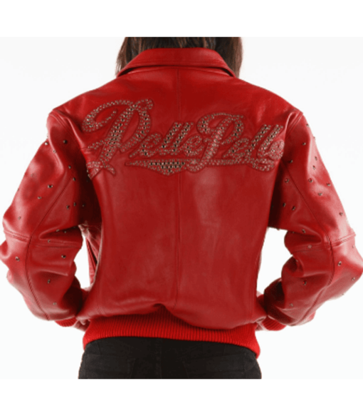 Pelle Pelle Women Red Premium Grain Leather Jacket
