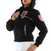 Pelle Pelle Women's 1978 Athletic Division MB Super Sport Black Jacket