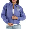 Pelle Pelle Women's 1978 Athletic Division MB Super Sport Purple Wool Jacket