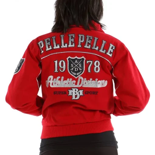 Pelle Pelle Women's 1978 Athletic Division MB Super Sport Red Jacket