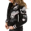 Pelle Pelle Women's American Legend Limited Edition Black Varsity Jacket