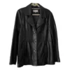 Pelle Pelle Womens Black Real Leather Coat