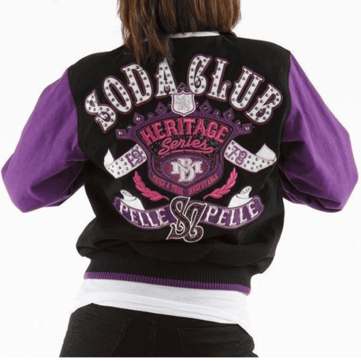 Pelle Pelle Women’s Heritage Series Purple & Black Wool Jacket