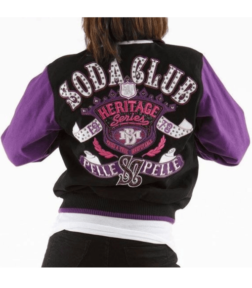Pelle Pelle Women’s Heritage Series Purple & Black Wool Jacket