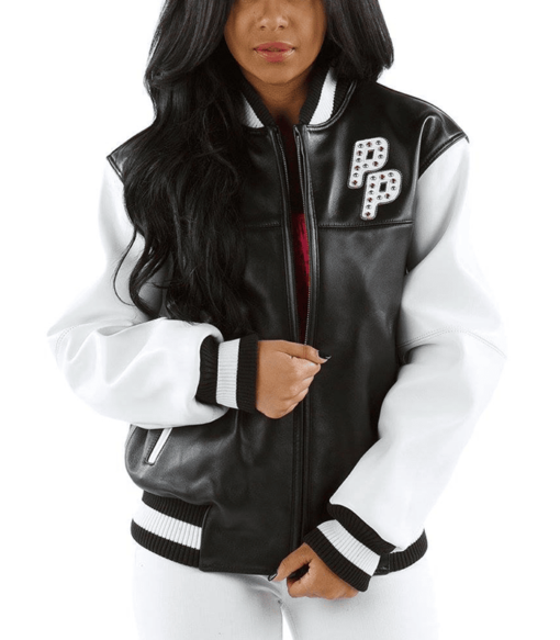 Pelle Pelle Womens Leather Black and White Jacket