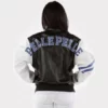 Pelle Pelle Womens Letterman Plush Alligator Leather Jacket